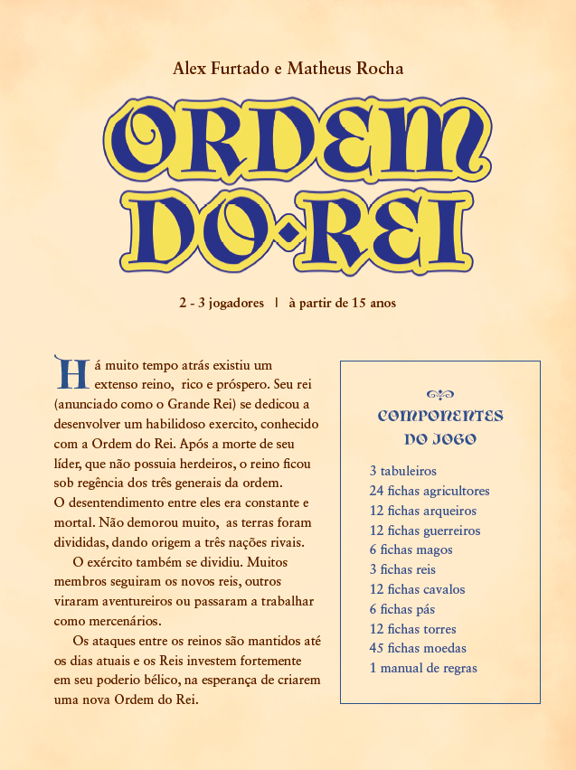 Capa do Projeto - O design de informação e a construção de manuais de jogos de tabuleiro